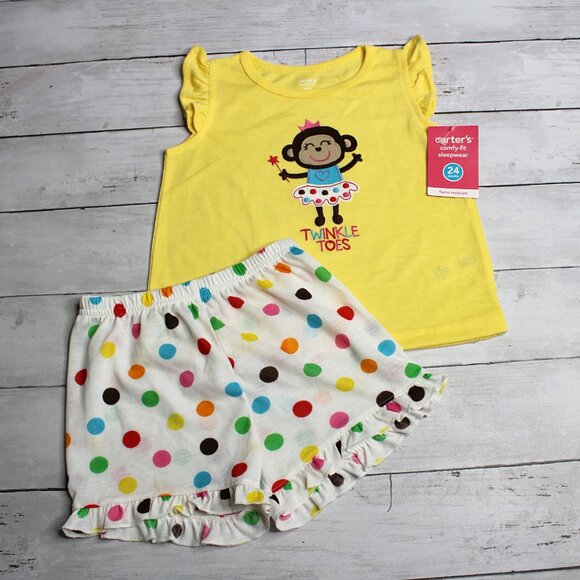 Carter's Monkey Ballerina Princess Pajama Set - Picture 1 of 5